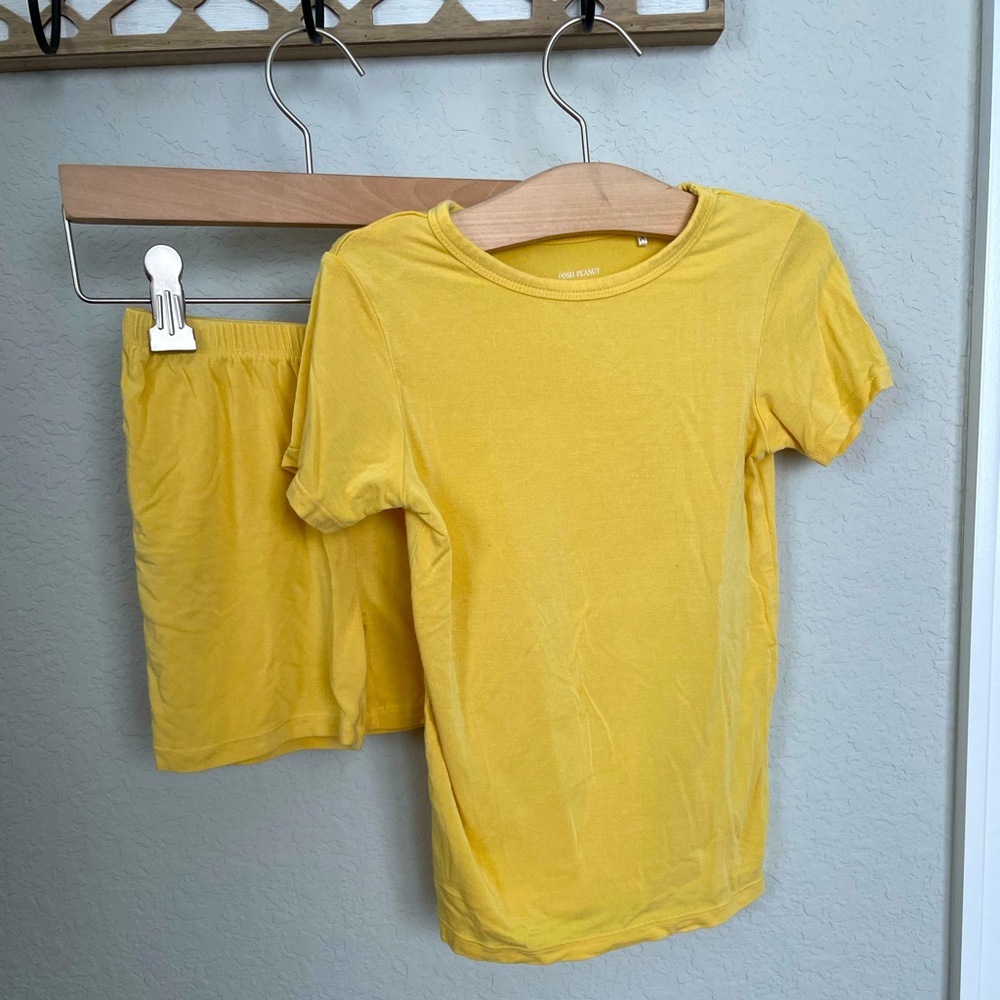 Posh Peanut Yellow Short Sleeve and Short Set 5T